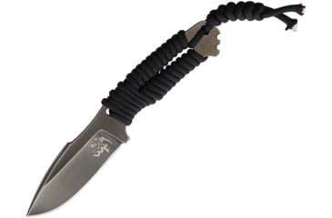 Image of Wander Tactical Raptor Knife, 7in Overall, 3.25in D2 Tool Steel Blade, Tan Paracord Wrapped Handle, Raw Finish Blade, Black Kydex Sheath, RAPTOR / IRON WASHED