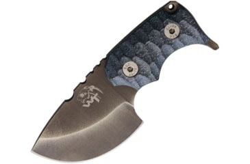 Image of Wander Tactical Tryceratops Knife, 5.25in Overall, 2.75in Ironwashed Finish D2 Steel Blade, Black Sculpted Micarta Handle, Black Kydex Sheath, WTK04
