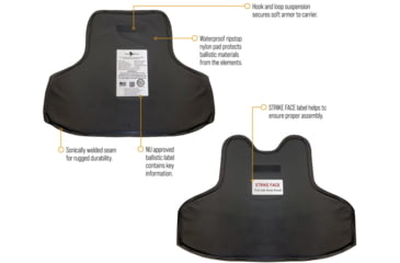 Image of WarBird Ghost Hawk Concealable Armor System with Hoss Level IIIA Ballistics, Navy, Large/Regular, BUSLH3ALRGHN