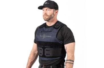 Image of WarBird Ghost Hawk Concealable Armor System with Hoss Level IIIA Ballistics, Navy, Large/Regular, BUSLH3ALRGHN