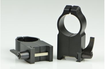 Image of Warne Maxima Steel Rings, 1in, Weaver/Picatinny, QD, Ultra High - Matte 204LM