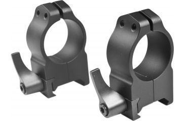 Image of Warne Maxima Steel Rings, 1in, Weaver/Picatinny, QD, High - Matte 202LM