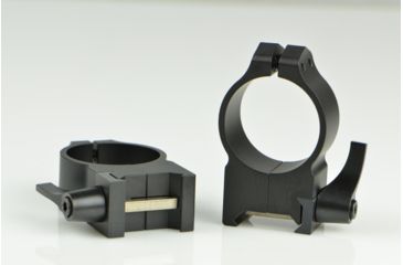 Image of Warne Maxima Steel Rings, 30mm, Weaver/Picatinny, QD, High - Matte 215LM