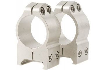 Image of Warne Maxima Steel Rings, 1in, Weaver/Picatinny, PA, Low - Silver 200S