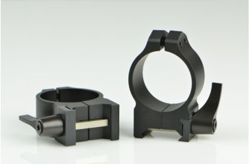 Image of Warne Maxima Steel Rings, 30mm, Weaver/Picatinny, QD, Medium - Matte 214LM