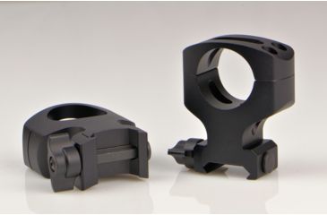 Image of Warne MSR Flat Top Quick Detach 2 Piece Rings, Ultra High, 1 Inch Diameter, Black, A404LM