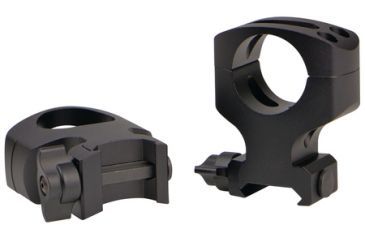 Image of Warne MSR Flat Top Quick Detach 2 Piece Rings, Ultra High, 1 Inch Diameter, Black, A404LM