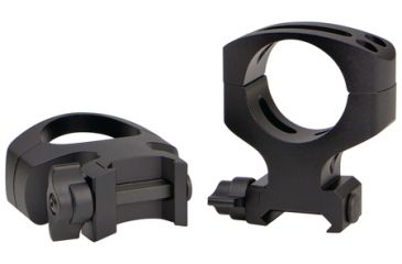 Image of Warne MSR Flat Top Quick Detach 2 Piece Rings,Ultra High, 30mm Diameter, Black, A417LM