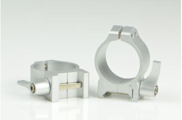 Image of Warne Maxima Steel Rings, 30mm, Weaver/Picatinny, QD, Low - Silver 213LS