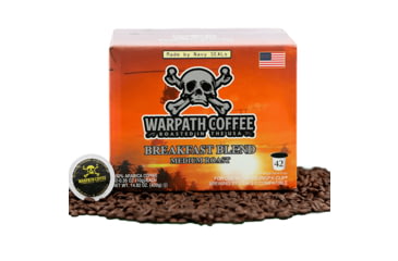 Image of Warpath Coffee Breakfast Blend K-Cup Coffee, Dark Roast, Black, 42 Count, 119, 119