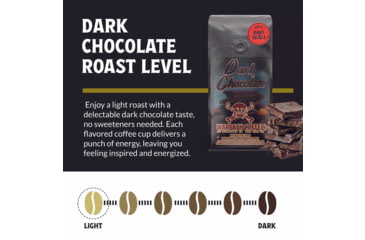 Image of Warpath Coffee Dark Chocolate Ground Coffee, Light Roast, Black, 12 ounce, 112, 112