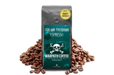 Image of Warpath Coffee Frogman Espresso Whole Bean Coffee, Dark Roast, Black, 12 ounce, 117, 117