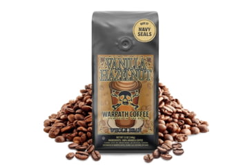 Image of Warpath Coffee Vanilla Hazelnut Whole Bean Coffee, Light Roast, Black, 12 ounce, 113, 113