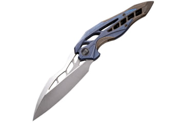 Image of We Knife Co Ltd Arrakis Framelock Folding Knife, Blue and brown stonewash finish titanium handle, 906E