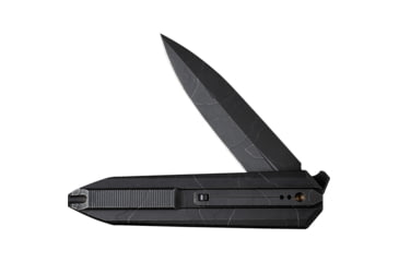 Image of We Knife Co Ltd Diatomic BSW Folding Knife, 4.75in Closed, 3.75in Black Stonewash CPM-20CV Stainless Dagger Blade, Black Stonewash Titanium Handle, Nylon Case, WE22032-4