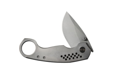 Image of We Knife Co Ltd Envisage SW Folding Knife, 4.88in Closed, 2.38in Stonewash CPM-20CV Drop Point Blade, Stonewash Titanium Handle, Nylon Belt Sheath, WE22013-1