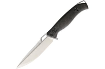 Image of We Knife Co Ltd Fixed Blade Carbon Fiber Satin Fixed Blade Knife, 4in, S35VN Steel, Standard Edge, Satin, Black, Carbon Fiber Handle WE607C