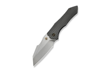 Image of High-Fin XL Thumb Stud Knife Diamond Patterned Polished Gray Titanium Handle (3.48" Hand Rubbed Satin CPM 20CV Blade) WE24010-6