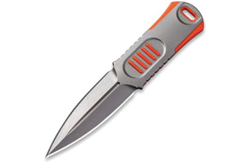 Image of We Knife Co Ltd OSS Dagger Orange Knife, 2.25 stonewash finish CPM-20CV stainless dagger b, Orange G10 and gray titanium handle, 2017B