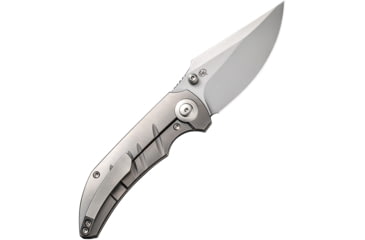 Image of We Knife Co Ltd Riff-Raff BB Folding Knife, 4.13in Closed, 3.13in Bead Blast CPM-20CV Stainless Steel Blade, Bead Blast Titanium Handle, Nylon Case, WE22020B-4