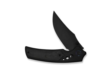 Image of We Knife Co Ltd Skynix Flipper &amp; Thumb Stud Knife Black Titanium Handle With Marble Carbon Fiber Inlay