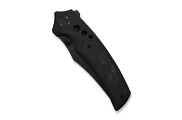 Image of We Knife Co Ltd Skynix Flipper &amp; Thumb Stud Knife Black Titanium Handle With Marble Carbon Fiber Inlay
