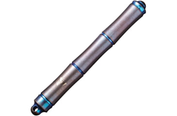 Image of We Knife Co Ltd Syrinx Pen, 3.5in Overall, 0.56Oz, Satin And Blue Anodized Titanium Construction, SS Ring, Screw On/Off Cap, Black Ink, Includes Two Refills, TP-04A