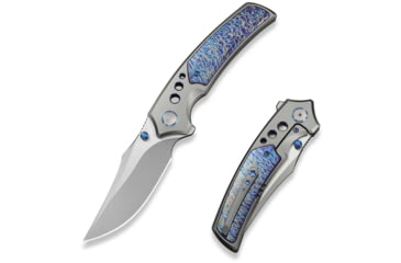 Image of We Knife Co Ltd Skynix Folding Knife, 3.7in, Bohler M390 Steel, Clip Point Blade, Gray 6AL4V Titanium Handle, WE24087-2