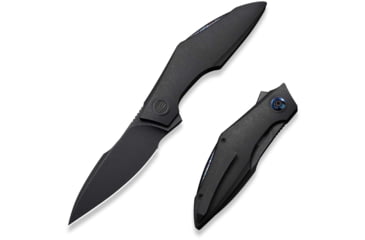 Image of We Knife Co Ltd Weknife Krait Snake Flipper Knife Black Titanium Handle