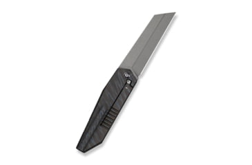 Image of We Knife Co Ltd Collinear Flipper Knife Tiger Stripe Pattern Flamed Titanium Handle And Endcap 3.67inch Gray Stonewashed Bohler M390 Blade