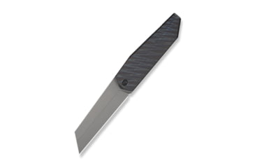 Image of We Knife Co Ltd Collinear Flipper Knife Tiger Stripe Pattern Flamed Titanium Handle And Endcap 3.67inch Gray Stonewashed Bohler M390 Blade