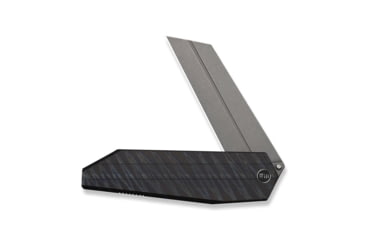 Image of We Knife Co Ltd Collinear Flipper Knife Tiger Stripe Pattern Flamed Titanium Handle And Endcap 3.67inch Gray Stonewashed Bohler M390 Blade