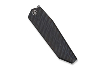 Image of We Knife Co Ltd Collinear Flipper Knife Tiger Stripe Pattern Flamed Titanium Handle And Endcap 3.67inch Gray Stonewashed Bohler M390 Blade