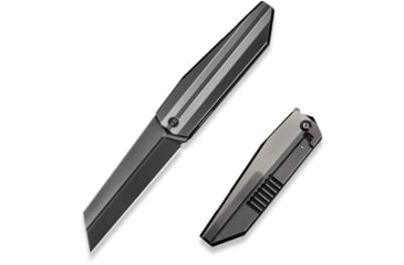 Image of We Knife Co Ltd Collinear Flipper Knife Polished Gray &amp; Satin Titanium Handle And Endcap 3.67inch Polished Gray Bohler M390 Blade