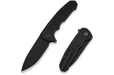 Image of We Knife Co Ltd Starlash Flipper Knife Black Titanium Handle 3.97inch Black Stonewashed Bohler M390 Blade