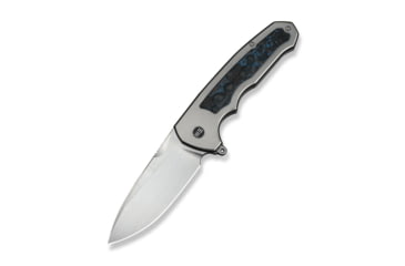 Image of We Knife Co Ltd Starlash Flipper Knife Polished Bead Blasted Titanium Handle With Arctic Storm Fatcarbon Fiber Inlay 3.97inch Hand Rubbed Satin Bohler M390 Blade