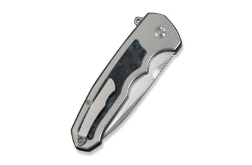 Image of We Knife Co Ltd Starlash Flipper Knife Polished Bead Blasted Titanium Handle With Arctic Storm Fatcarbon Fiber Inlay 3.97inch Hand Rubbed Satin Bohler M390 Blade