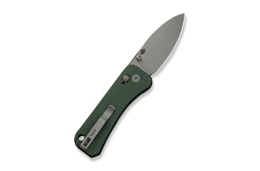Image of We Knife Co Ltd Banter 2 Folding Knife 2.87 in, CPM S35VN Steel, Gray Stonewash Drop Point Blade, Canvas Micarta Green Handle, WE23075-3