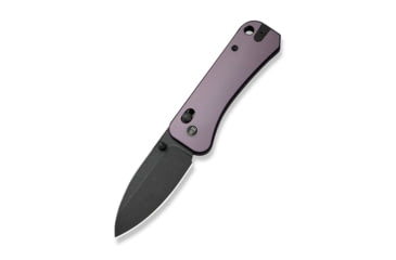 Image of We Knife Co Ltd Banter 2 Folding Knife 2.87 in, CPM S35VN Steel, Black Stonewash Drop Point Blade, Aluminum Purple Handle, WE23075-2