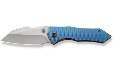 Image of We Knife Co Ltd Weknife High-fin Xl Thumb Stud Knife Diamond Patterned Blue / Purple Titanium Handle 3.48inch Stonewashed Cpm 20cv Blade We24010-2 - WE24010-2