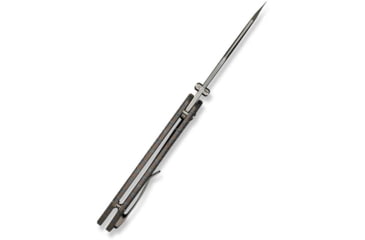 Image of We Knife Co Ltd Weknife High-fin Xl Thumb Stud Knife Diamond &amp; Tiger Stripe Patterned Flamed Titanium Handle 3.48inch Polished Bead Blasted Cpm 20cv Blade We24010-4 - WE24010-4