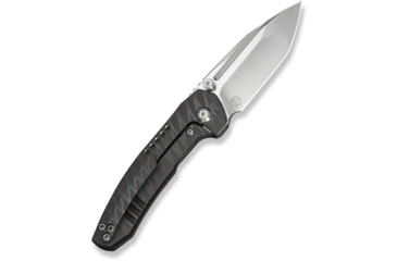 Image of We Knife Co Ltd Weknife Micro Trogon Thumb Stud Knife Tiger Stripe Pattern Flamed Titanium Handle - WE24043-3