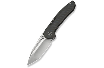 Image of We Knife Co Ltd Weknife Micro Trogon Thumb Stud Knife Tiger Stripe Pattern Flamed Titanium Handle - WE24043-3