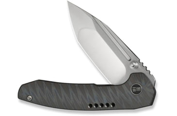 Image of We Knife Co Ltd Weknife Micro Trogon Thumb Stud Knife Tiger Stripe Pattern Flamed Titanium Handle - WE24043-3