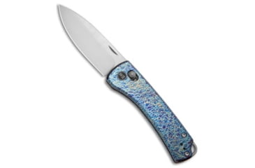 Image of We Knife Co. WE Knife Co. Nightblade Crossbar Lock Knife Flamed Titanium2.9" Satin*DISCOUNT, Blue, CPM 20CV, adult, BHQ-230450
