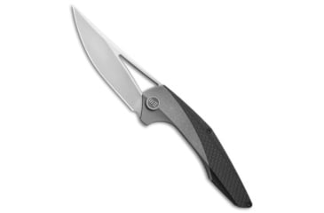Image of We Knife Co. WE Knife Co. Isham Zeta Knife Carbon Fiber/Titanium 3.65" Satin 720A, Black/Gray, Bohler M390, adult, BHQ-79746