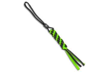 Image of We Knife Co Ltd Tied Paracord Lanyard, Black/Green, 5.25 inch, BHQ-112163