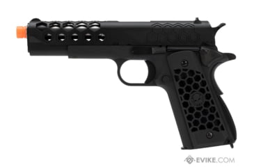 Image of WE-Tech 1911 Hex Cut Gen 2 Gas Blowback Airsoft Pistol, Black, WE-E016-BK