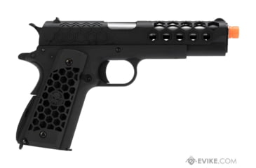 Image of WE-Tech 1911 Hex Cut Gen 2 Gas Blowback Airsoft Pistol, Black, WE-E016-BK