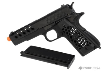Image of WE-Tech 1911 Hex Cut Gen 2 Gas Blowback Airsoft Pistol, Black, WE-E016-BK